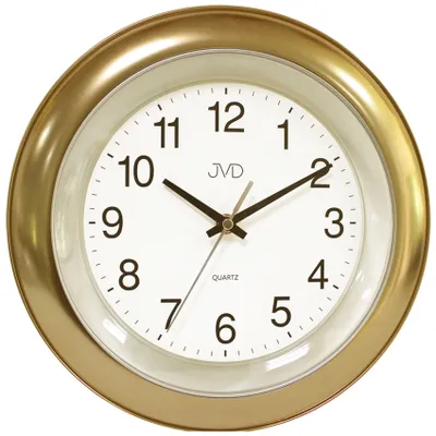 Produktbild von JVD TS13.3 Wanduhr Quarz analog golden rund