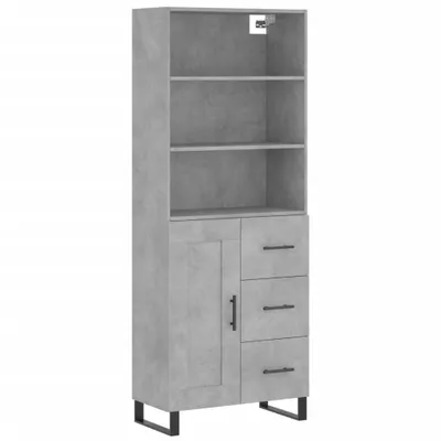 Produktbild von Highboard Betongrau 69,5x34x180 cm Holzwerkstoff