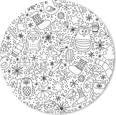 Produktbild von MuchoWow® Mauspad Mousepad Design - Winter - Schwarz - Weiß - Weihnachten 20x20 cm - Mousepads - Maus Mat - Pad - Mausunterlage - Schreibtischmatte