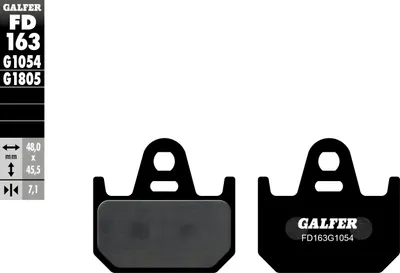 Produktbild von Bremsbeläge Galfer FD163G1054 Semi-Metall hinten für Honda NSR R, Yamaha YZF-R7 OW02 VTR SP-1 250 - 1000 ccm Bj. 1990 - 2003