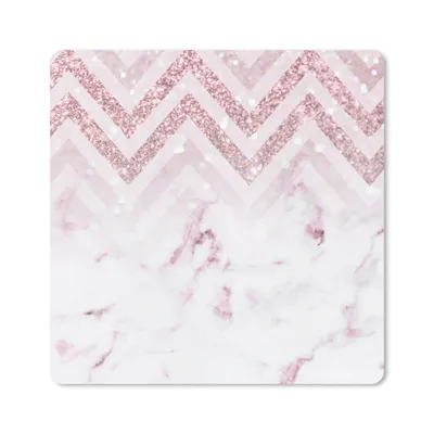 Produktbild von MuchoWow® Mauspad Mousepad Marmor - Muster - Rosa 20x20 cm - Mousepads - Maus Mat - Pad - Mausunterlage - Desk Mat - Bureauartikeln