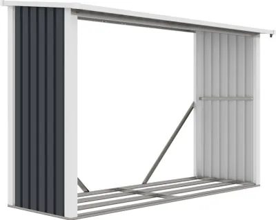 Zdjęcie produktu dla Wiata na drewno G21 WOH 335 - 242 x 89 cm, antracytowa