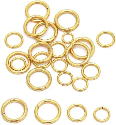 Image de Mousquetons ronds dorés - Porte-clés et porte-petites pièces - Lot de 24 - Alliage de zinc et d'or