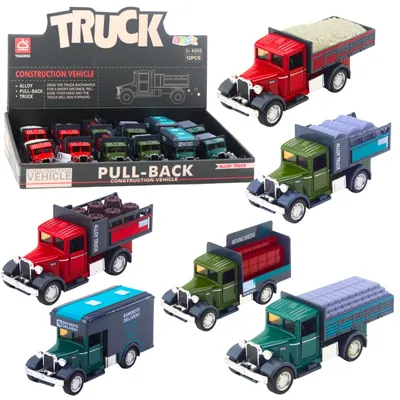 Productafbeelding van Klassieke metalen truck pull-back lichtgeluiden