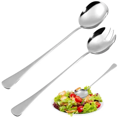 Produktbild von Salatbesteck - 2-teiliges Set aus Edelstahl - 28 cm Länge