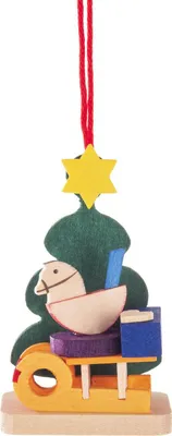 Immagine prodotto di Decorazioni per l'albero di Natale, albero di Natale con slitta per regali, colorato, dimensioni: 3,5x6x2 cm, NUOVO