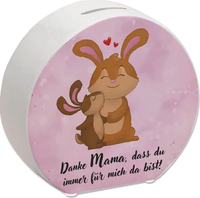 Produktbild von Danke Mama, dass du für mich da bist Spardose mit Hase