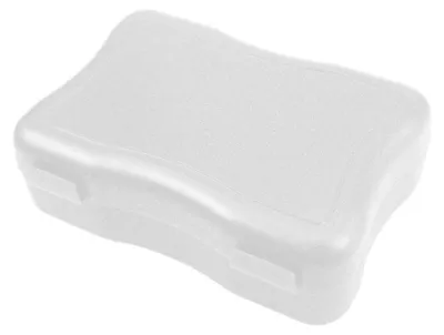 Produktbild von Brotdose "Wave" klein - BPA-freie Lunchbox mit Klickverschluss - Nachhaltige Pausenbox  Germany für Kinder in Schule & Kindergarten - Transparent-milchig