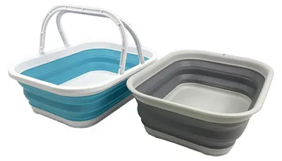 Immagine prodotto di Cesto pieghevole con maniglia e vaschetta – Ideale per il picnic
