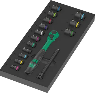 Produktbild von Wera 9724 Schaumstoffeinlage 8010 B ZykComf Knarre Set 1 3/8