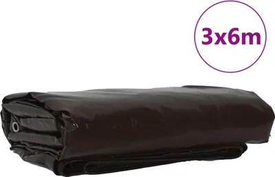 Zdjęcie produktu dla vidaXL Plandeka 650g / m² Brązowa 3 x 6 m Płótno z powłoką PVC