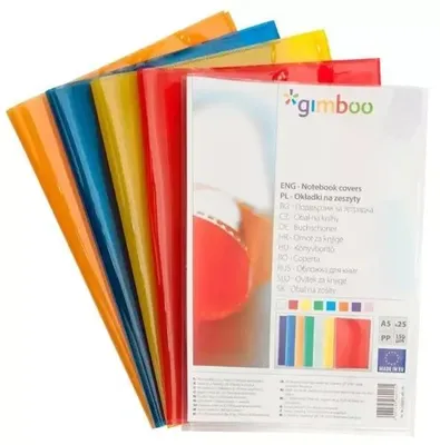 Obrázok produktu pre Obaly na zošity A5 Gimboo, kryštálovo zelené, 1 ks
