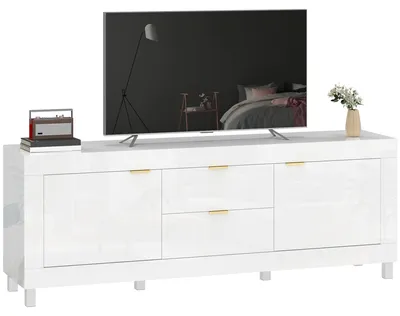 Produktbild von HOMCOM TV-Schrank TV Lowboard für Fernseher bis zu 75 Zoll 180 x 40 x 66 cm