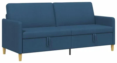 Image de Canapé vidaXL avec rangement, bleu, 192 x 78 x 87 cm, polyester