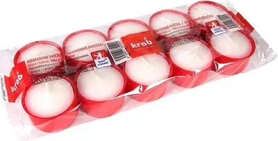 Obrázek produktu pro Krab - hřbitovní svíčka 32g,  10 h, červená, iluminační - 10 ks