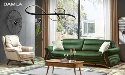 Produktbild von Luxus Klassische Textil Couchen Design Sofa 3+1 Sitz Sessel Couch Polster Sofas