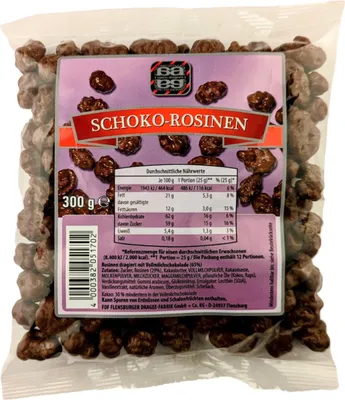 Produktbild von agilus dragees Schoko Rosinen 300g