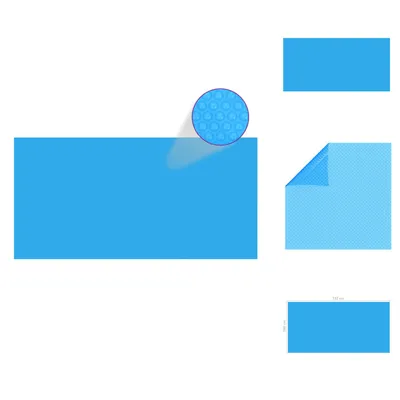Produktbild von Rechteckige Pool-Abdeckung PE Blau 732 x 366 cm - Poolabdeckungen & -unterlagen