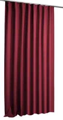 Produktbild von Verdunklungsvorhang dunkel beere Blackout Gardine Kräuselband blickdicht 135x245 Raumklima Effek