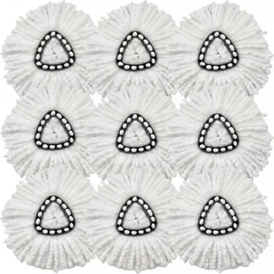 Imagen del producto de Kit de repuesto para mop, 9 unidades, de microfibra, compatible con los modelos Easywring & Clean, para la limpieza de suelos