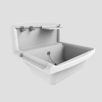 Produktbild von Sanit Multiset Funktionsbecken aus PVC Waschbecken mit üerlauf Seifenschale