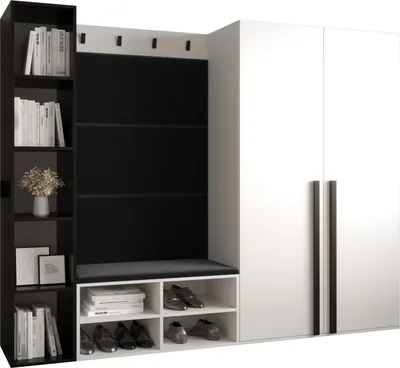 Produktbild von Garderobe MIRO Set 4 mit gepolsterten Paneelen Industrial Design