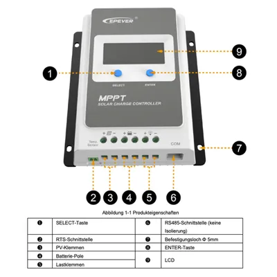 Obrázok produktu pre EPEVER® Tracer 3210AN G3 MPPT Solárny regulátor nabíjania 30A 100V, 12V/24VDC, 0% DPH