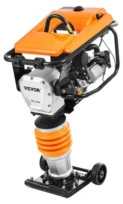 Zdjęcie produktu dla Ubijak wibracyjny VEVOR 6,5 KM, zasilany paliwem ubijak z silnikiem 196 cm3, siła uderzenia 1632 kg, maks. głębokość zagęszczania 66 cm, cztery sprężyny, ubijak do ziemi, żwiru, płyt betonowych, fundamentów