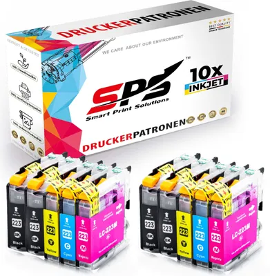 Produktbild von 10x Tinten Brother LC-223 Multipack kompatibel für Brother MFC-J480DW Drucker