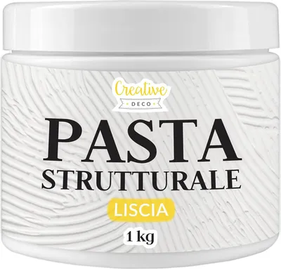 Immagine prodotto di Creative Deco Pasta Strutturale Liscia 1kg Massa Bianca Modellabile per Progetti Artistici, Facile da Usare per Creare Effetti 3D | Struttura Delicata