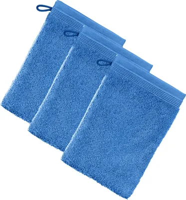 Produktbild von Möve Waschhandschuh Superwuschel" 3er-Pack mittelblau 15x20 cm"
