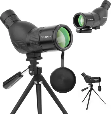 Imagen del producto de Binoculares con aumento de 13 a 36x, impermeables, con trípode y adaptador para teléfono, ideales para la observación de aves