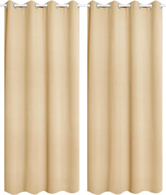 Produktbild von WOLTU Vorhang Gardinen Blickdicht Verdunkelungsvorhang mit Ösen, 130g/m² für Wohnzimmer Schlafzimmer 135x225cm, Champagner, (1 Stück)