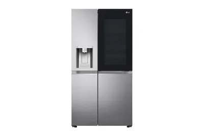 Produktbild von LG InstaView GSXV91PZAE, Freistehend, Amerikanische Tür, Schwarz, Edelstahl, Tür-zu-Tür, Berührung, LED