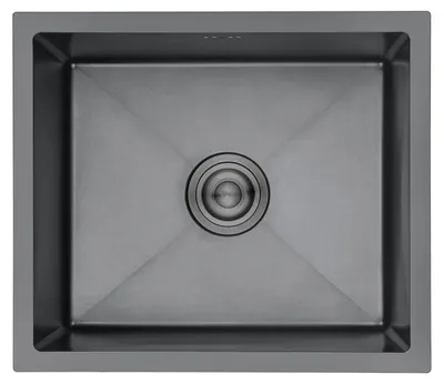 Produktbild von Einbauspüle Spüle Küchenspüle - Edelstahl - Schwarz - 50 x 43 cm - Einzelbecken mit Abfluss
