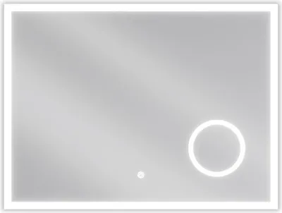 Obrázok produktu pre Mexen Kala kúpeľňové zrkadlo s podsvietením s kozmetickým zrkadielkom 80 x 60 cm, LED 6000K, ochrana proti zahmleniu - 9820-080-