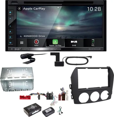 Produktbild von Kenwood DNX-5190DABS Navi Carplay Android Auto USB Einbauset für Mazda MX-5 NC