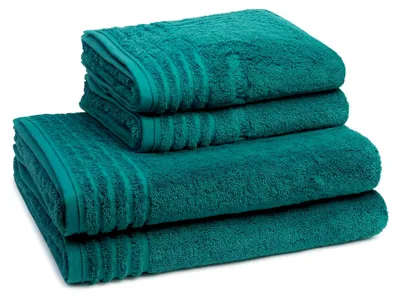 Produktbild von 4-teiliges Frottier-Set - Vienna Style Supersoft (2 Handtücher, 2 Duschtücher) - 620 g/m² - Baumwolle - Frottee - saugstark - weich und flauschig - Lagoon