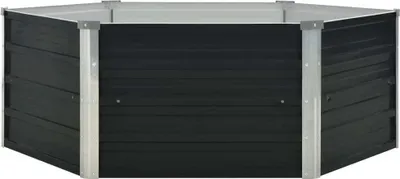 Produktbild von vidaXL Hochbeet Anthrazit 129 x 129 x 45 cm Verzinkter Stahl