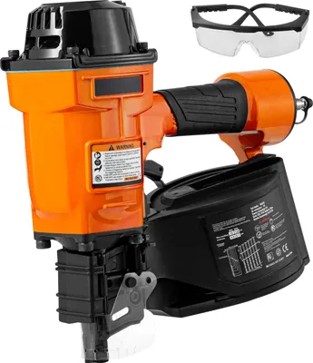 Immagine prodotto di SucceBuy Chiodatrice per binari MCN70 - da 1-3/4" a 2-3/4", pneumatica a 15 gradi. chiodatrice pneumatica da 70 a 120 PSI per pallet, costruzione di scatole, telai, rivestimenti e recinzioni