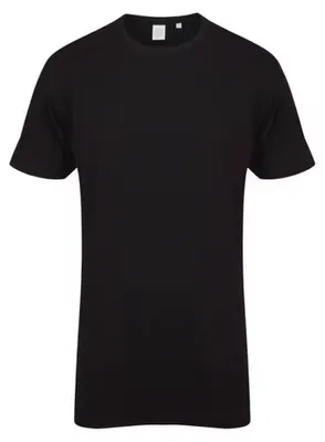 Produktbild von SF Men - T-Shirt Asymmetrischer Saum für Herren LT3532 (XXL) (Schwarz)