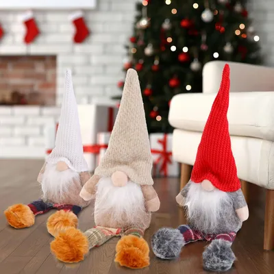 Imagen del producto de Duende navideño escandinavo con piernas, 3 modelos diferentes, 30 cm