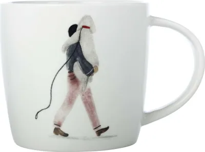 Image de BEST FURRY FRIENDS Mug 400 ml, Walking The Dog, porcelaine, en boîte cadeau