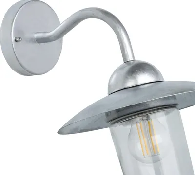 Image de EGLO Applique murale d'extérieur Milton 60 W argent 88489