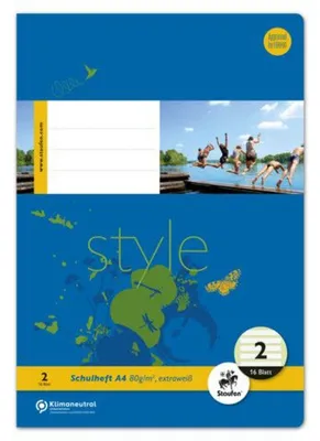 Produktbild von Staufen® style 040416002 Heft LIN2 - A4 16 Blatt 80g/qm 4/4/4mm liniert farbig
