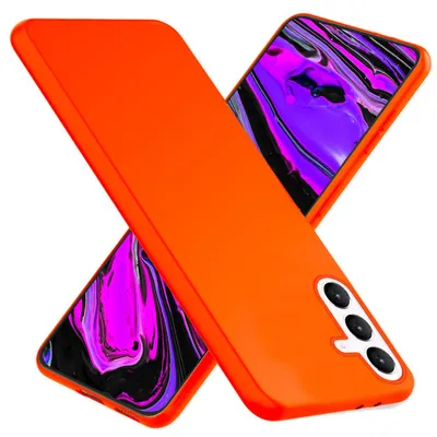Obrázok produktu pre NALIA farebné neónové silikónové puzdro pre Samsung Galaxy S24, ochranné puzdro v žiarivej neónovej oranžovej farbe