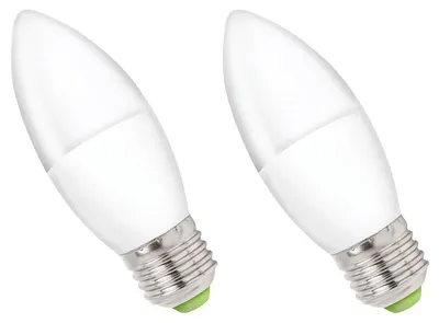 Productafbeelding van Spectrum LED Kaarslamp C35 E27 Helder - 6W 540lm 4000K - Neutraalwit - Vervangt 46W - 2 stuks