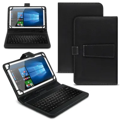 Produktbild von Hülle Tastatur Tasche für Blackview Tab 90 Tablet Schutzhülle QWERTZ Layout CaseFarben:Schwarz