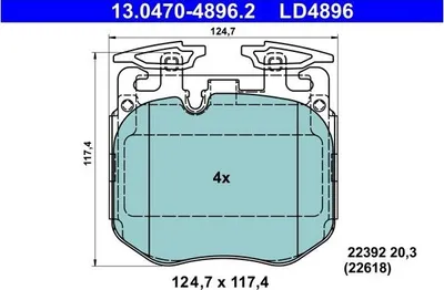 Zdjęcie produktu dla Klocki Hamulcowy Bmw Przód 5 6 7 X5 X6 X7 2,0-3,0 15- Ceramic