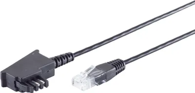 Zdjęcie produktu dla Kabel routera VDSL S/CONN z wtyczką TAE-F do RJ45, czarny, 15,0 m (12-09085)